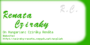 renata cziraky business card